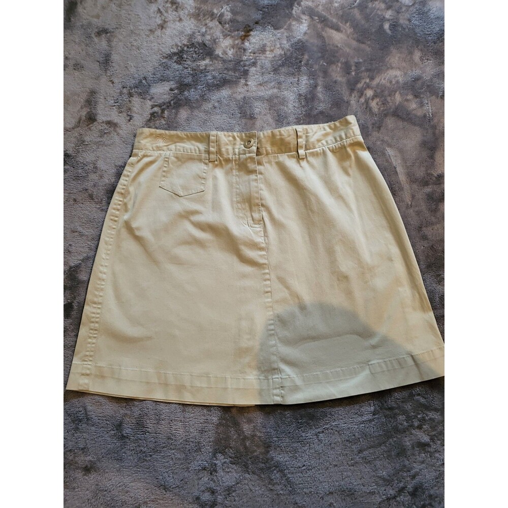 Lilly Pulitzer Women’s Size 6 Khaki Cotton Mini Skirt Preppy Resort Pockets